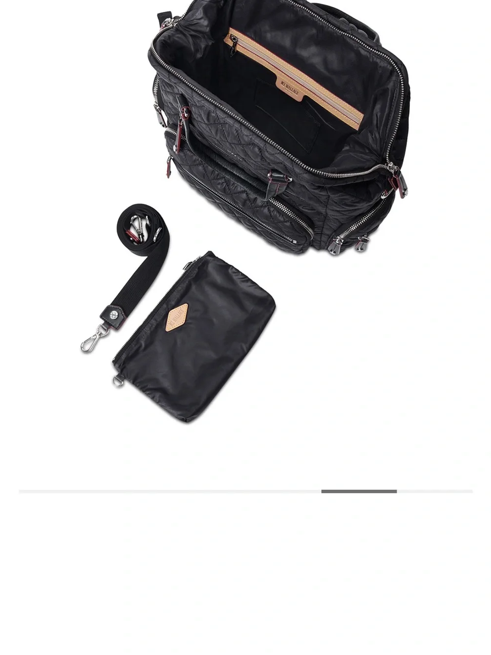 MZ Wallace Black Crosby Frame Backpack NWT